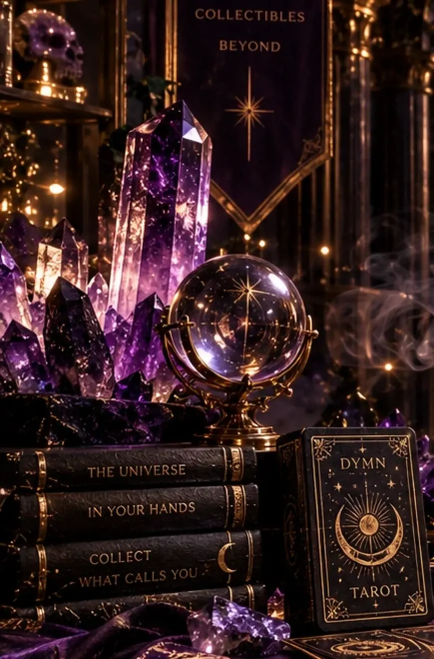 Amethyst crystals in the illustrated Dymn showroom